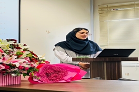 برگزاری جلسه دفاع از پایان نامه در مقطع پزشکی عمومی خانم بهاره سادات بنی جمالی